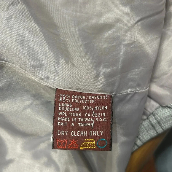 *Vintage* Jordache Plaid Blazer, Sz 7/8, Gray, Cropped Lined Jacket - Picture 8 of 8